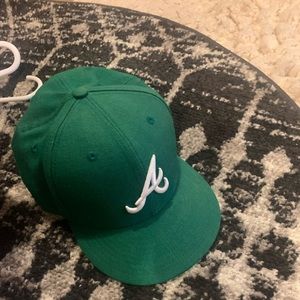 Men’s Green Atlanta braves flat bill hat